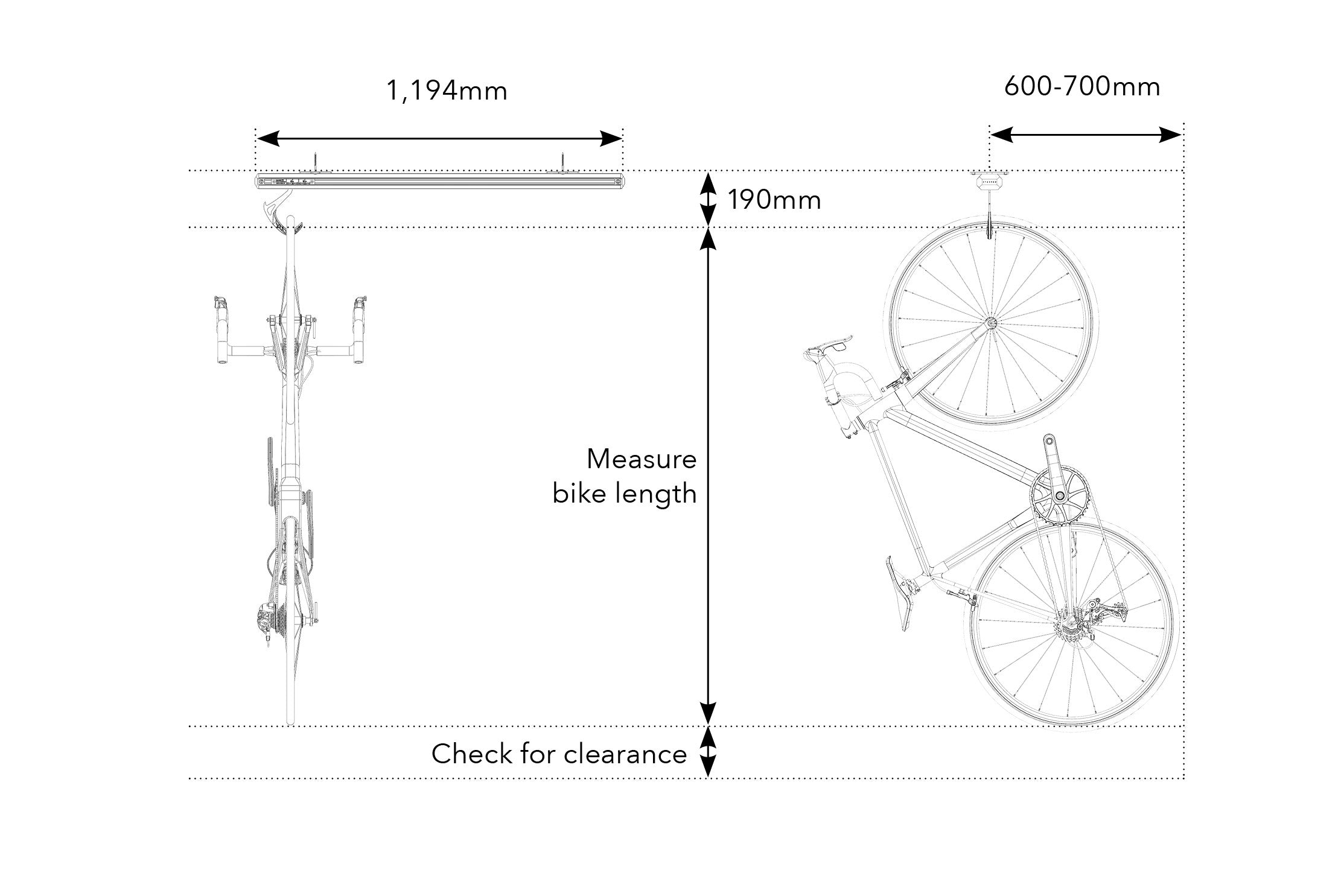 Support de stockage de vélo crochet de suspension  – Grandado