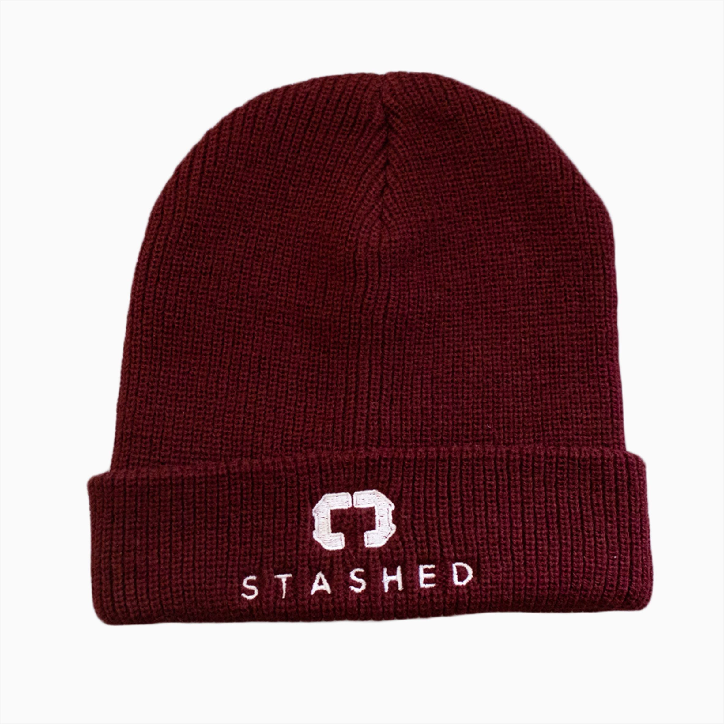 Stashed Products Beanie Hat - Burgundy
